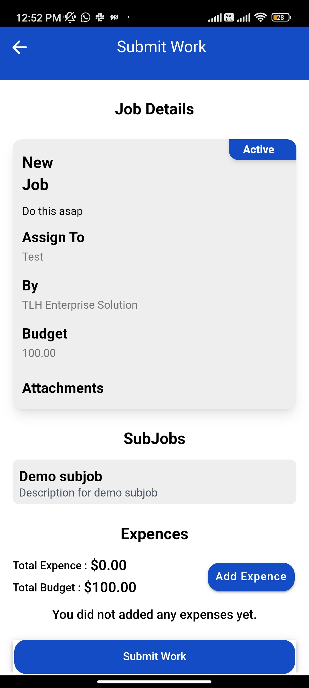 Income/Expenses Tracking Screenshot